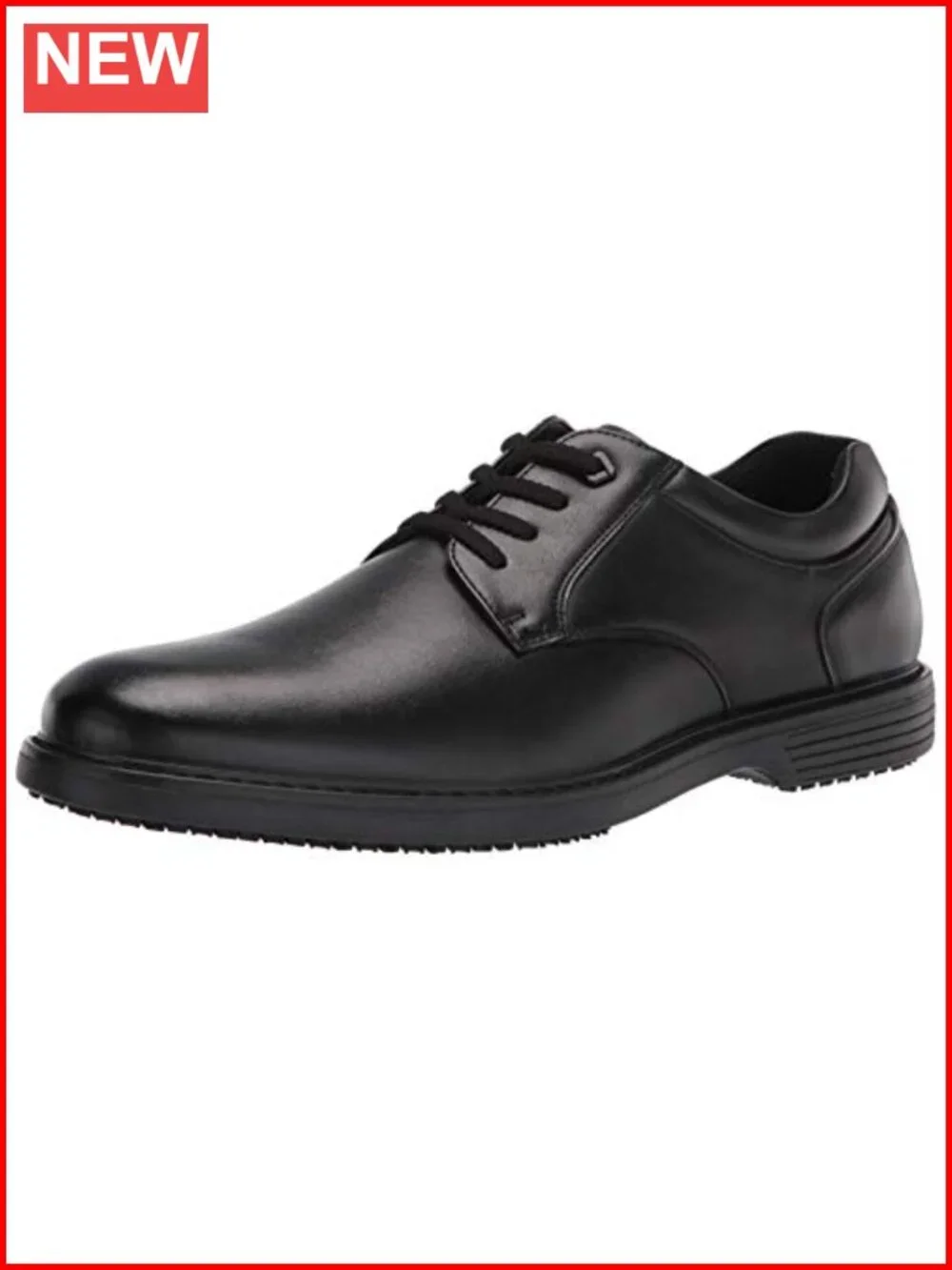 Work Oxford Lace-Up Slip Resistant Synthetic Dress Shoe